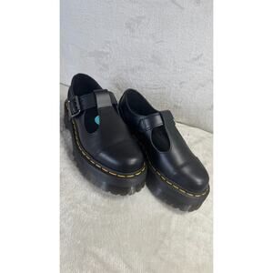 Dr. Martens NEW Platform Shoes Women 6 Bethan Mary Jane Black T-Strap Buckle